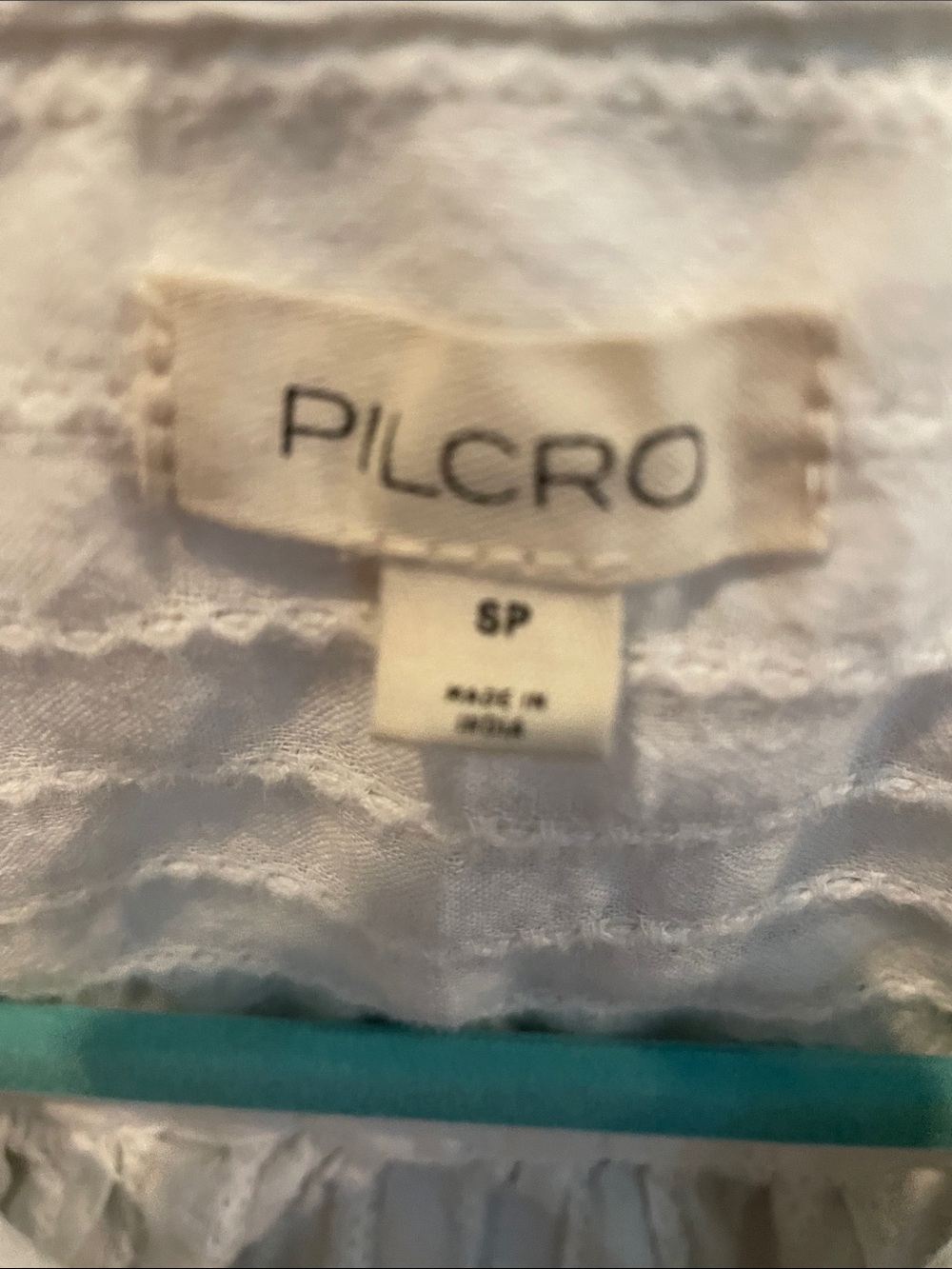 Pilcro Cream Sleeveless Button-Front Cotton Blouse with Peter Pan Collar - Picture 2 of 3